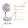 Quạt Sạc Điện Gấp Gọn Nanoco NFF1617W