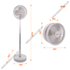 Quạt Sạc Điện Gấp Gọn Nanoco NFF1617W