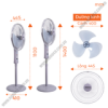 Quạt Đứng Nanoco NSF1601G (Màu xám)