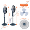 Quạt Đứng Có remote Nanoco NSF1602G-RCB (Màu xanh)