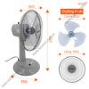 Quạt Bàn Nanoco NTF1207G (Màu xám)
