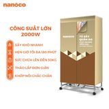 Tủ sấy quần áo Nanoco NCV2006 - sấy nhanh khô, tiết kiệm điện